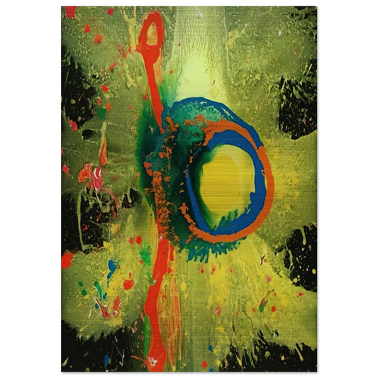 Survivor Man 17.08.08 - 2008 - John Hoyland Brushed Aluminum Print - 70x100 cm / 28x40 inches | John Hoyland Aluminum Print | John Hoyland Prints