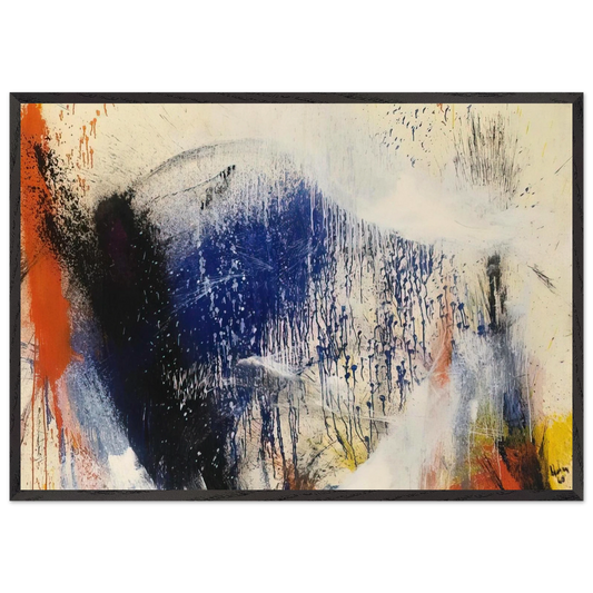 Untitled - 1960 N2 - Norman Bluhm 70x100 cm / 28x40 inches Framed Art Print – Black Wooden Frame