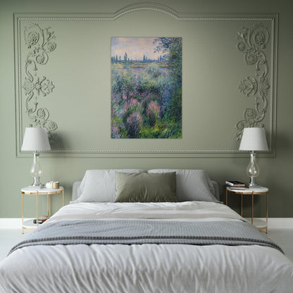 Spot on the Banks of the Seine - claude monet Brushed Aluminum Print - 70x100 cm / 28x40 inches | claude monet Aluminum Print | claude monet Prints