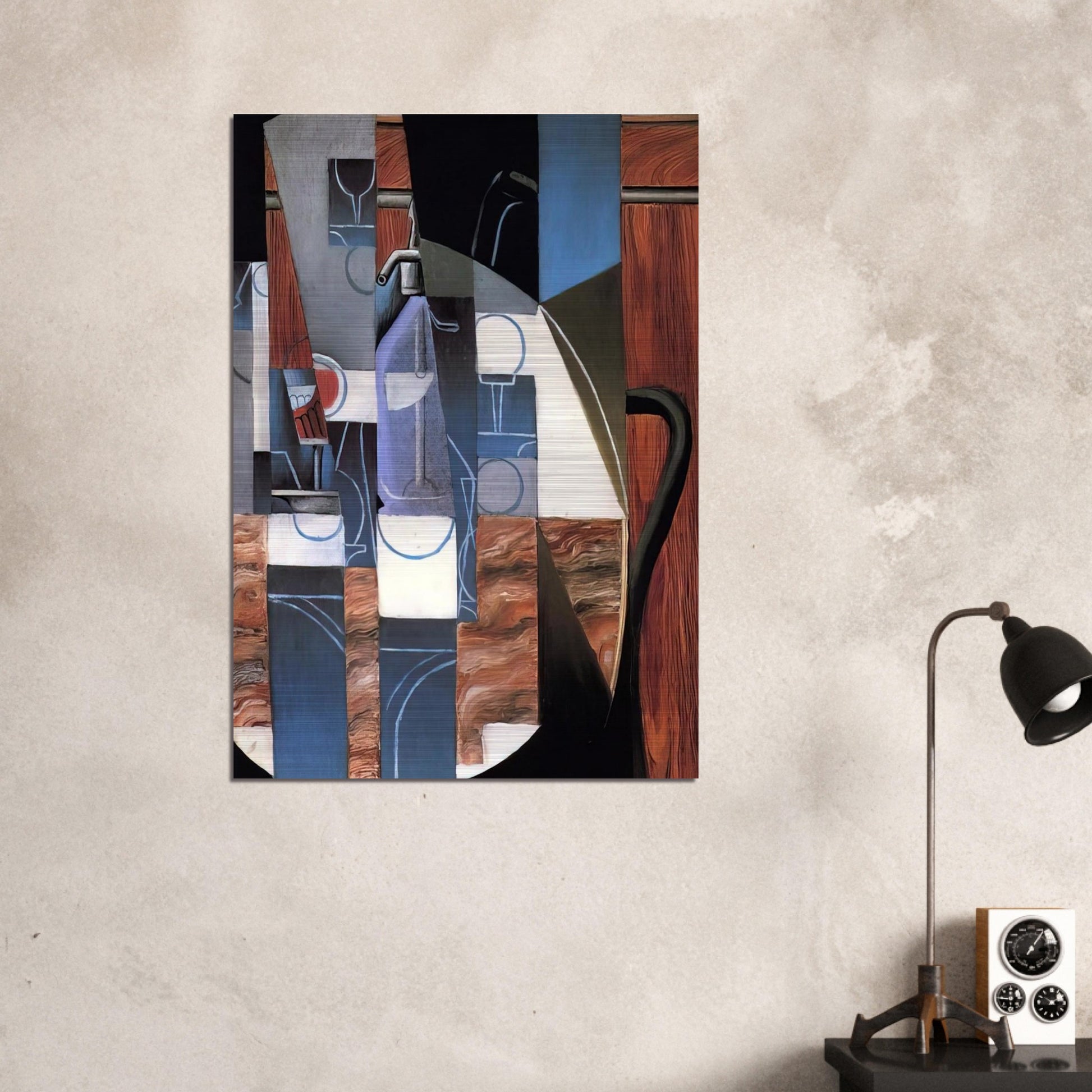 THE SIPHON 1913 - Juan Gris Brushed Aluminum Print - 70x100 cm / 28x40 inches | Juan Gris Aluminum Print | Juan Gris Prints