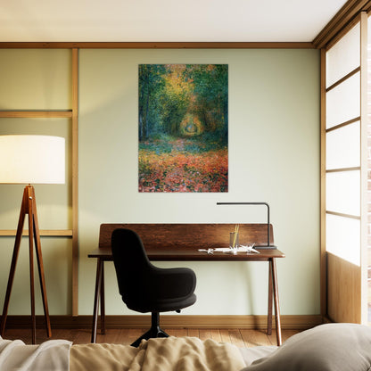 The Undergrowth in the Forest of Saint-Germain - claude monet Brushed Aluminum Print - 70x100 cm / 28x40 inches | claude monet Aluminum Print | claude monet Prints