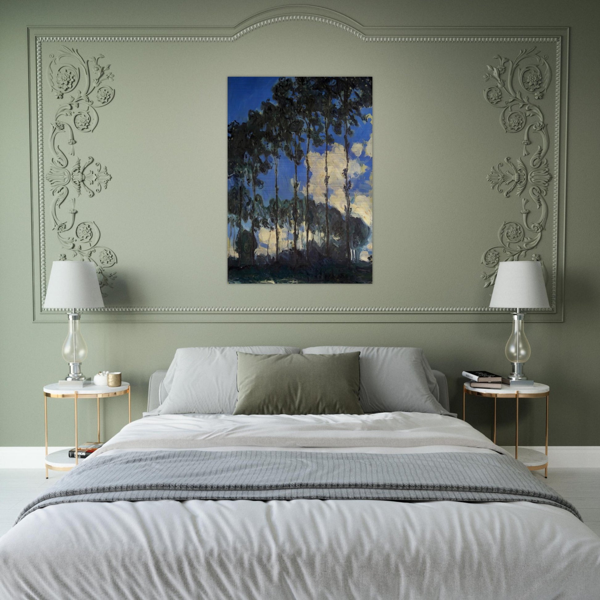 Poplars on the Banks of the Epte - claude monet Brushed Aluminum Print - 70x100 cm / 28x40 inches | claude monet Aluminum Print | claude monet Prints
