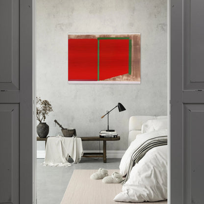 Reds, Greens - 1969 - John Hoyland Brushed Aluminum Print - 70x100 cm / 28x40 inches | John Hoyland Aluminum Print | John Hoyland Prints