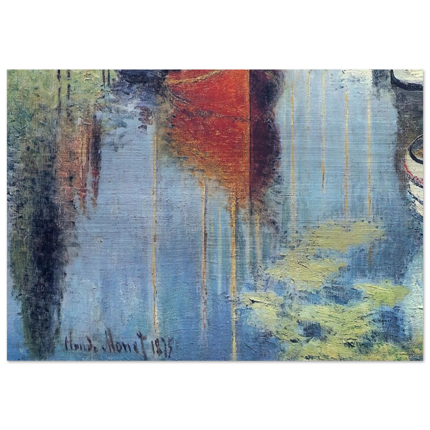 Yachts At Argenteuil - claude monet Brushed Aluminum Print - 70x100 cm / 28x40 inches | claude monet Aluminum Print | claude monet Prints