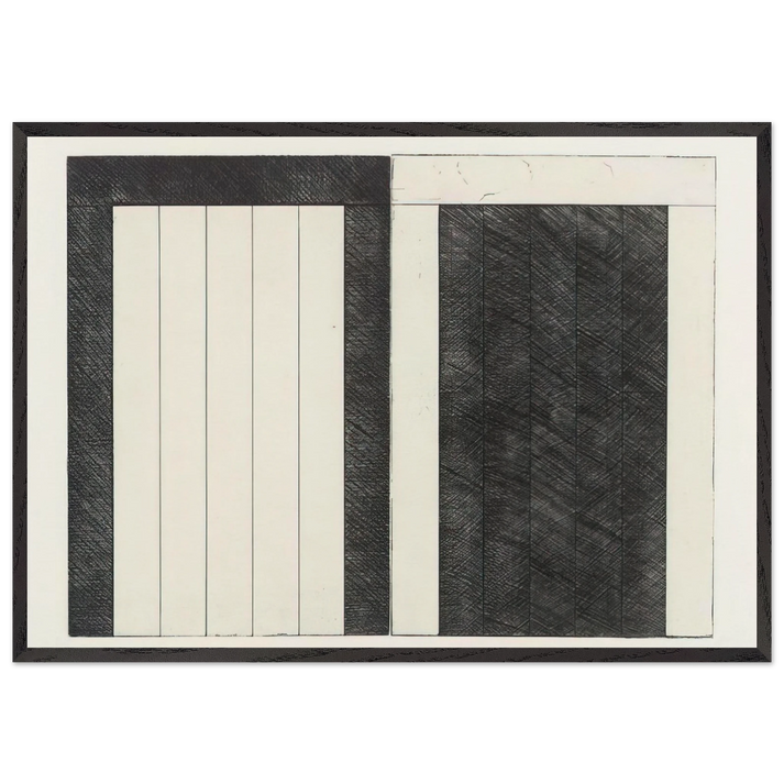 For Caroline - 1977 - Brice Marden 70x100 cm / 28x40 inches Framed Art Print – Black Wooden Frame