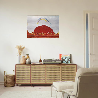 Paesaggio in Australia - 1984 - Mario Schifano Brushed Aluminum Print - 70x100 cm / 28x40 inches | Mario Schifano Aluminum Print | Mario Schifano Prints