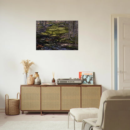Light in Brook - Contemporary Realism - Neil Welliver Brushed Aluminum Print - 70x100 cm / 28x40 inches | Neil Welliver Aluminum Print | Neil Welliver Prints