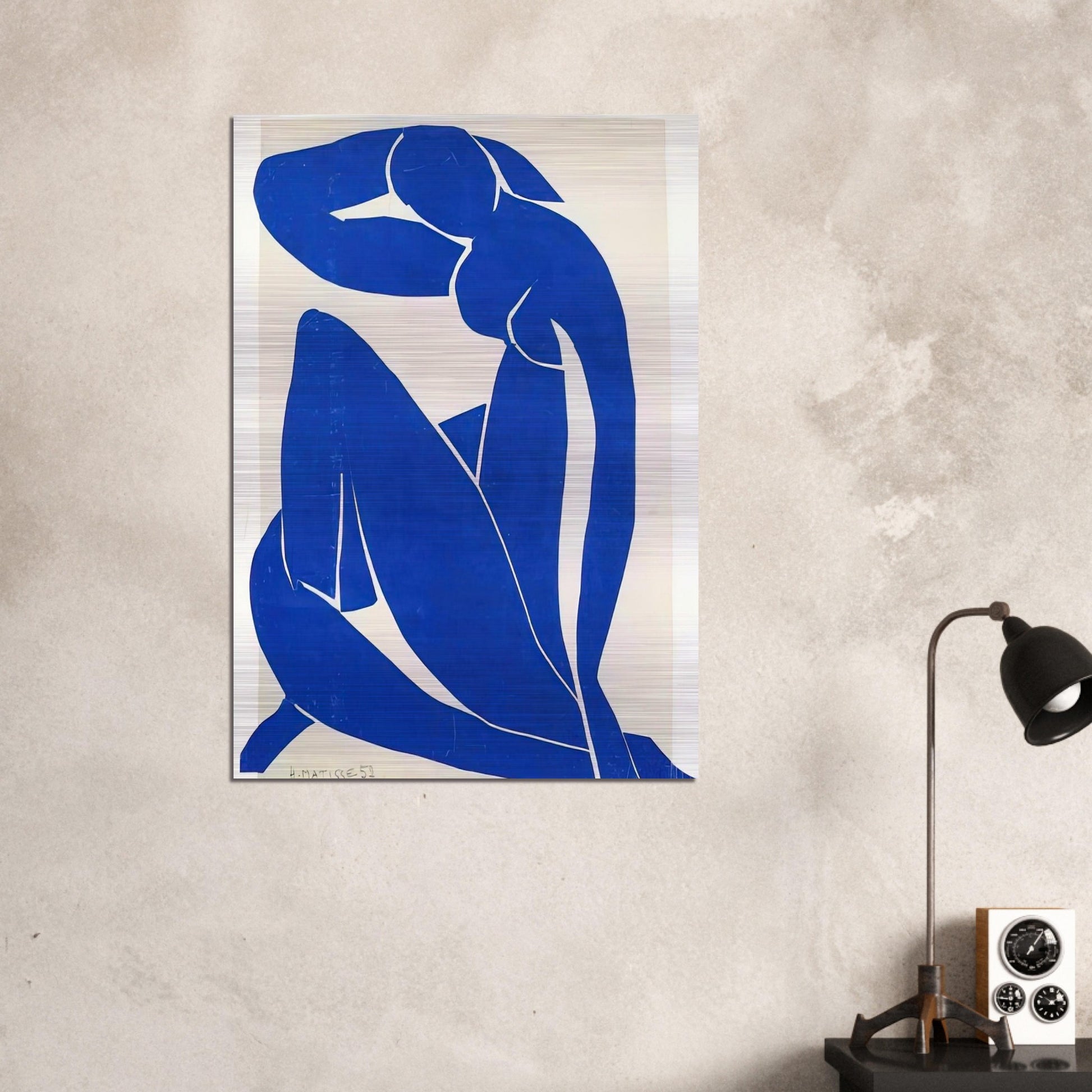 BLUE NUDE 1952 - Henri Matisse Brushed Aluminum Print - 70x100 cm / 28x40 inches | Henri Matisse Aluminum Print | Henri Matisse Prints