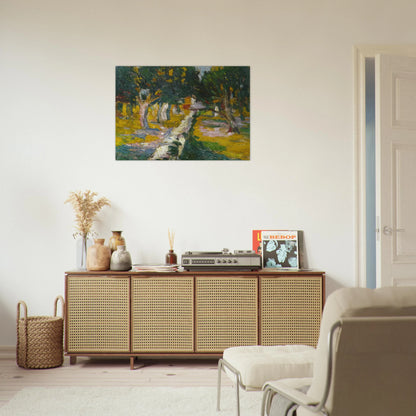 ORCHARD AT LLANE CADAQUES 1920 - Salvador Dali Brushed Aluminum Print - 70x100 cm / 28x40 inches | Salvador Dali Aluminum Print | Salvador Dali Prints