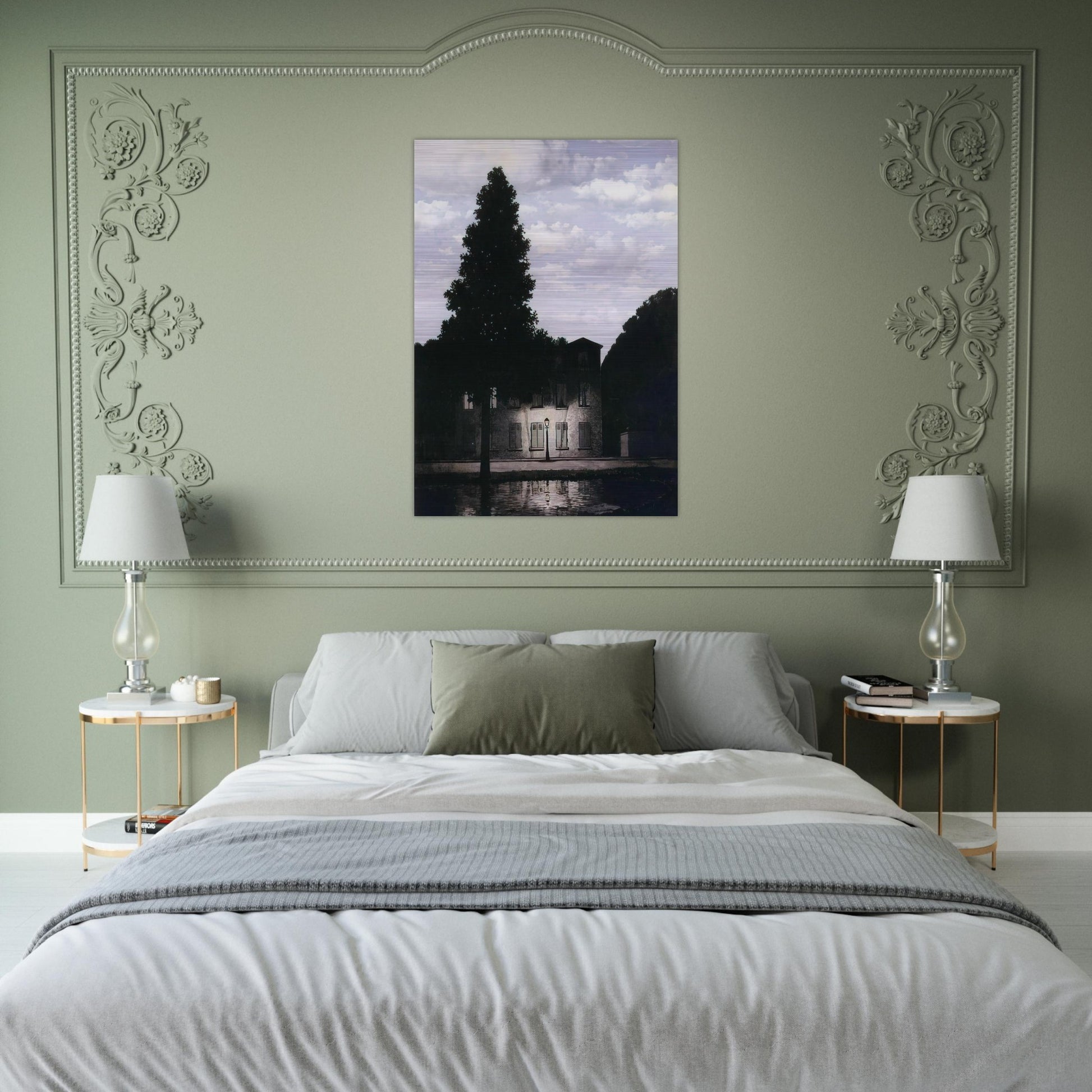 THE EMPIRE OF LIGHTS 1954 - Rene Magritte Brushed Aluminum Print - 70x100 cm / 28x40 inches | Rene Magritte Aluminum Print | Rene Magritte Prints