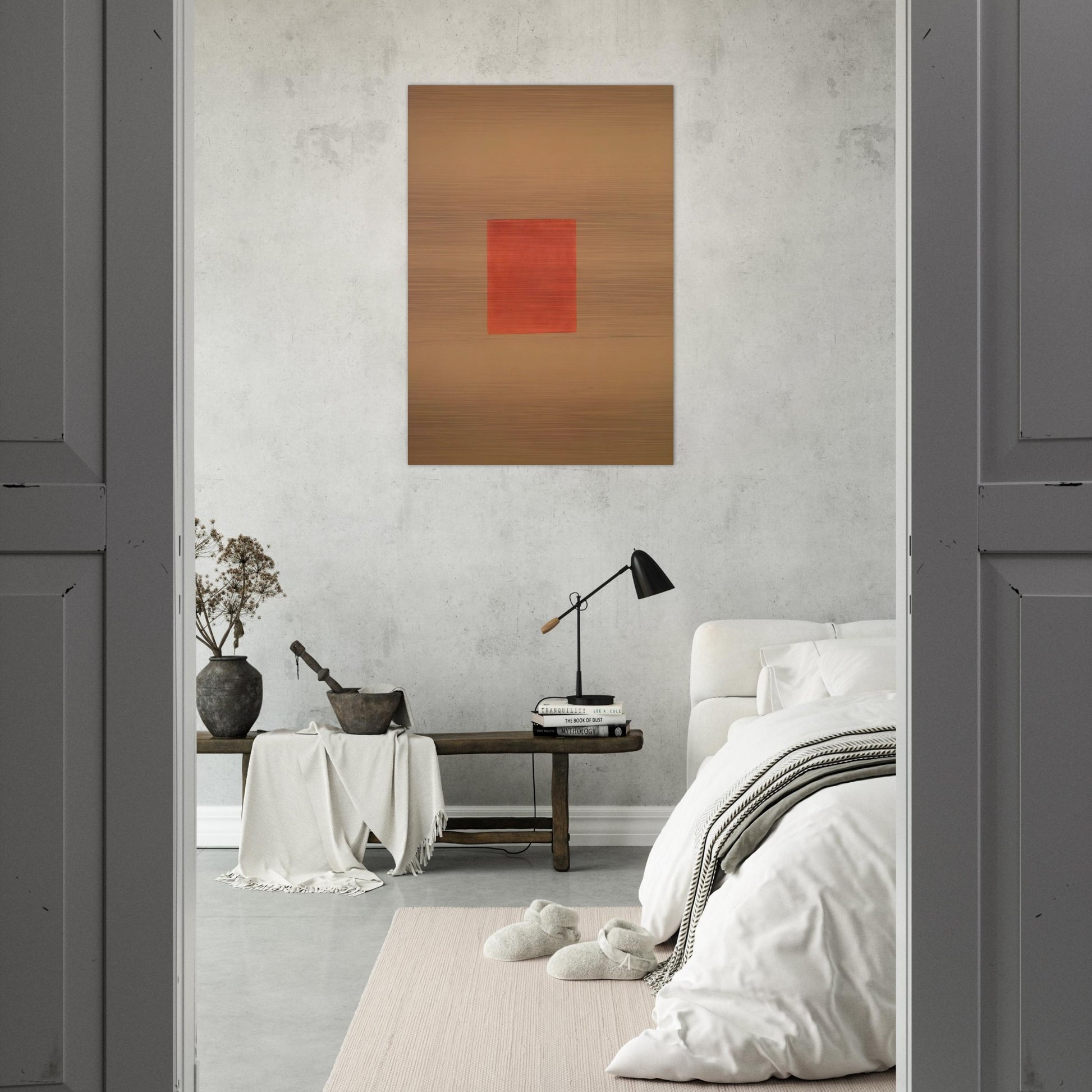 Delphic Sun-Box #2 - 1968 - Theodoros Stamos Brushed Aluminum Print - 70x100 cm / 28x40 inches | Theodoros Stamos Aluminum Print | Theodoros Stamos Prints