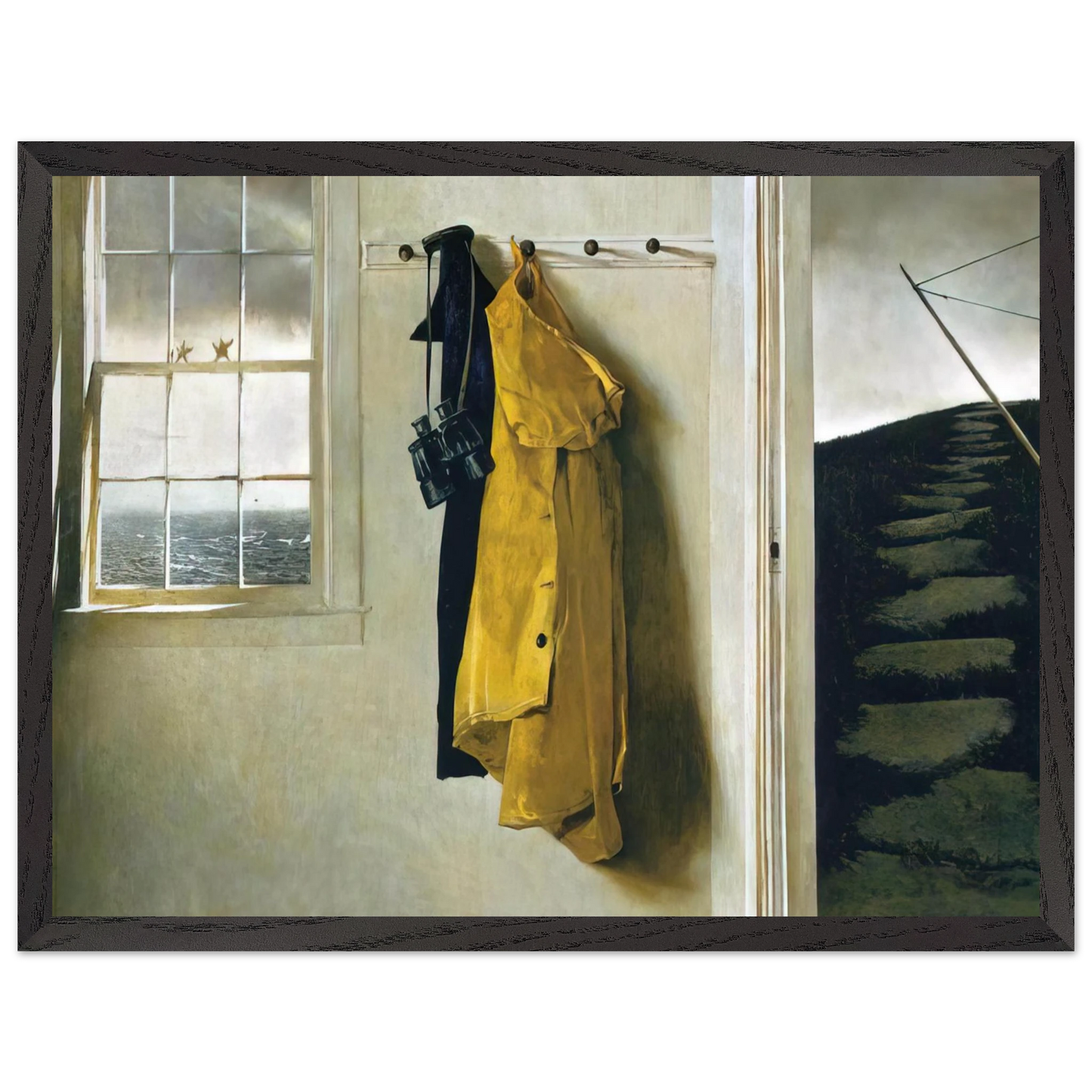 Andrew Wyeth - SQUALL Wall Art - 60x80 cm / 24x32 inches - Premium Wooden Framed Poster With Fine Art Paper-canvas - Wood frame