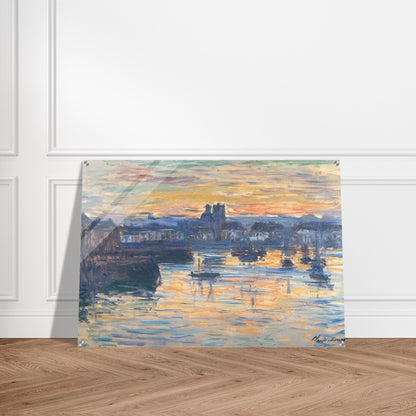 Port of Dieppe, Evening - claude monet Acrylic Print - 70x100 cm / 28x40″ inches
