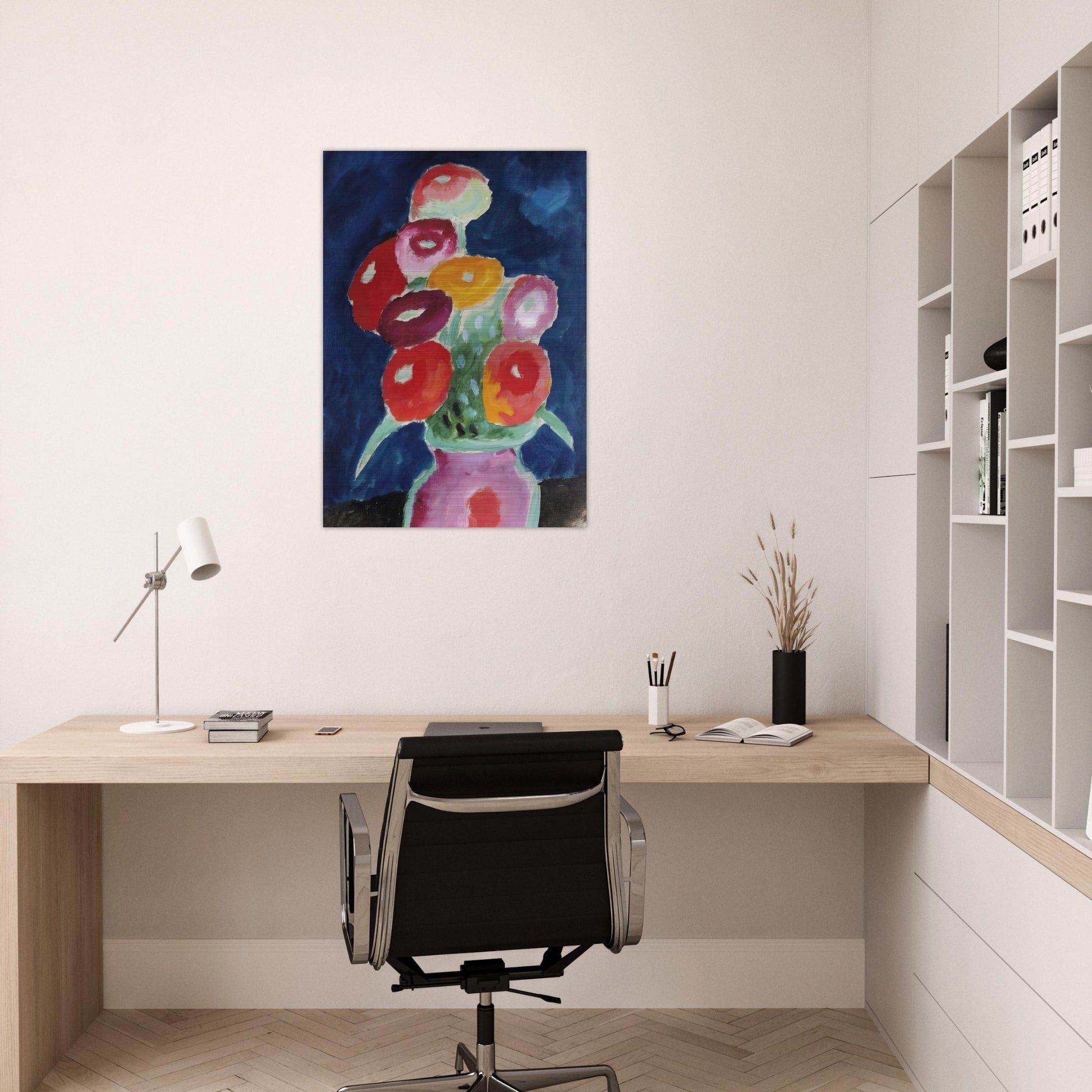 BLUMEN IN EINER VASE 1918 - Alexej von Jawlensky Brushed Aluminum Print - 70x100 cm / 28x40 inches | Alexej von Jawlensky Aluminum Print | Alexej von Jawlensky Prints
