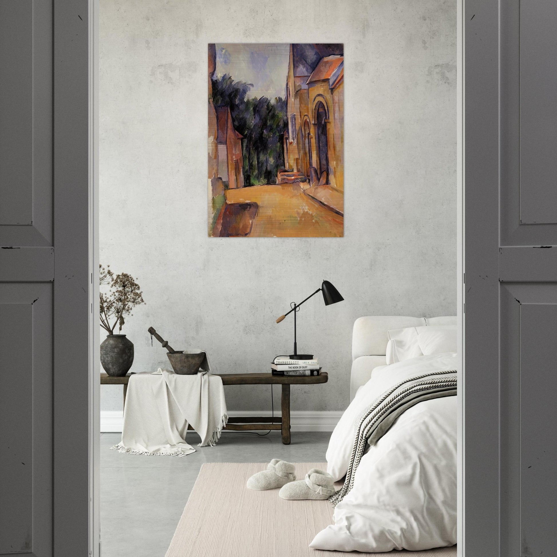 Farm at Montgeroult - Paul Cézanne Brushed Aluminum Print - 70x100 cm / 28x40 inches | Paul Cézanne Aluminum Print | Paul Cézanne Prints