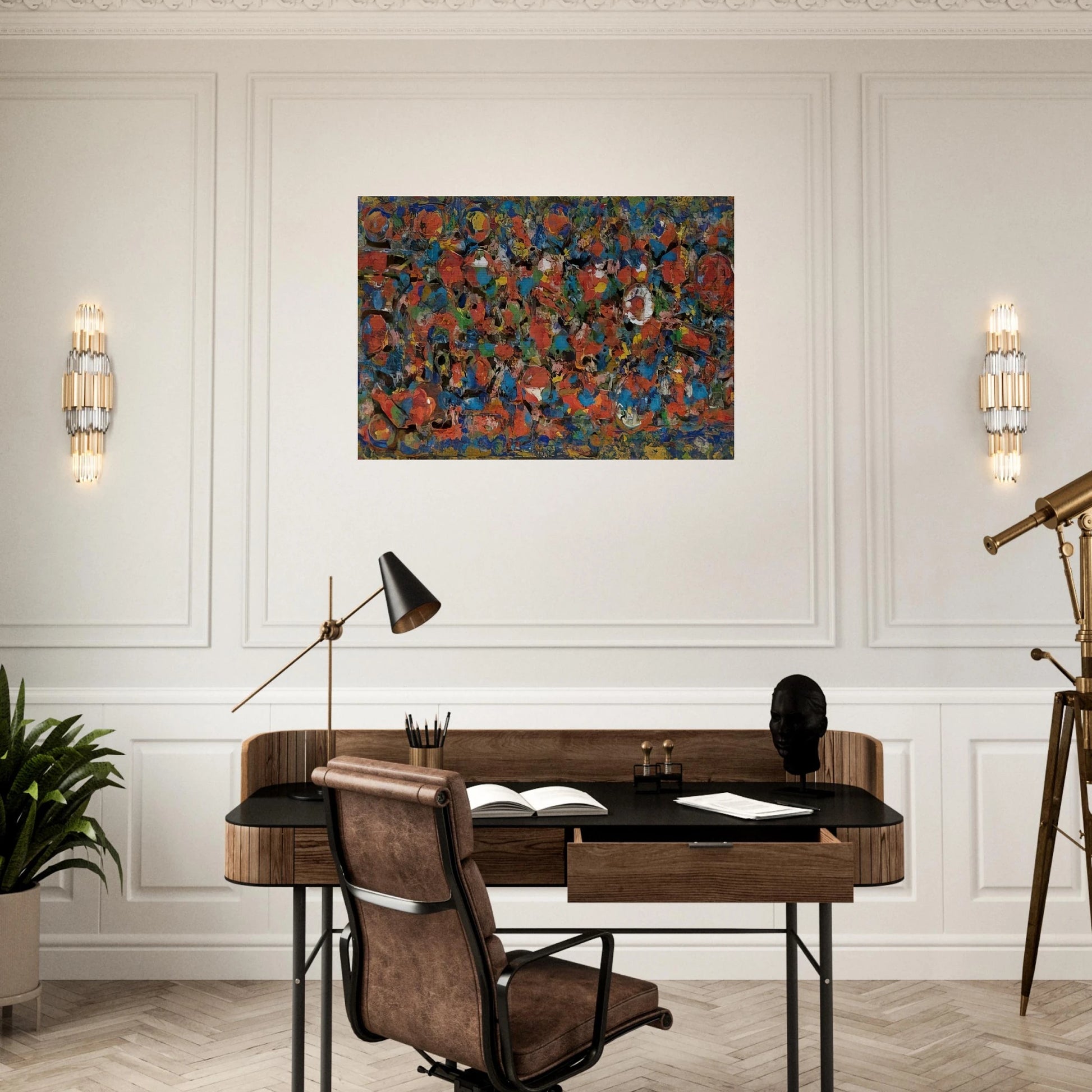 Encrustation - 1976 - Richard Pousette-Dart Brushed Aluminum Print - 70x100 cm / 28x40 inches | Richard Pousette-Dart Aluminum Print | Richard Pousette-Dart Prints