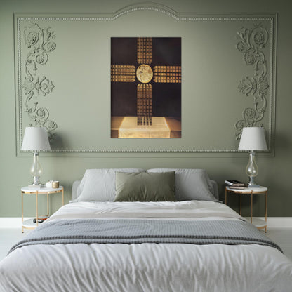 NUCLEAR CROSS - Salvador Dali Brushed Aluminum Print - 70x100 cm / 28x40 inches | Salvador Dali Aluminum Print | Salvador Dali Prints