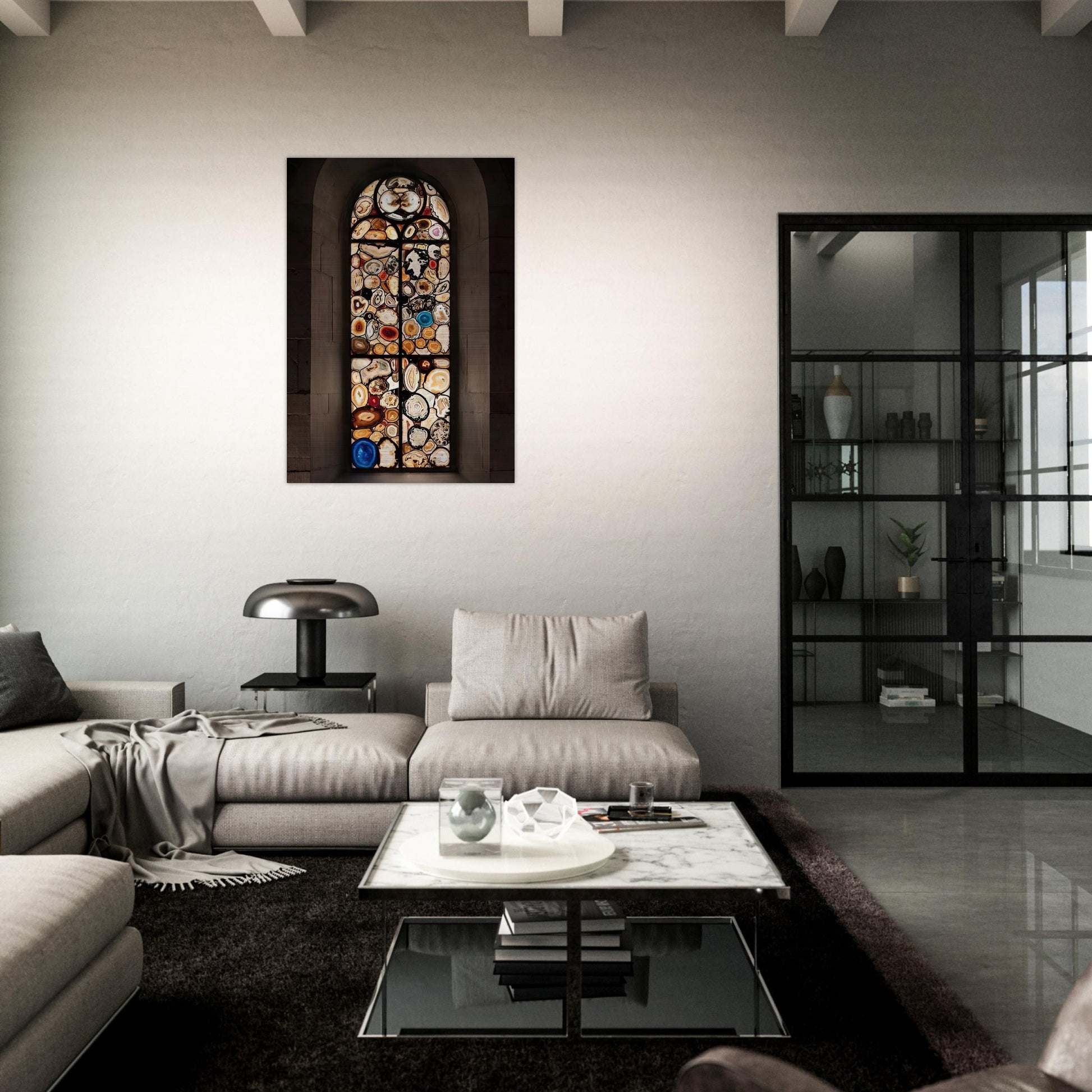 AHATFENSTER 2009 4 - Sigmar Polke Brushed Aluminum Print - 70x100 cm / 28x40 inches | Sigmar Polke Aluminum Print | Sigmar Polke Prints