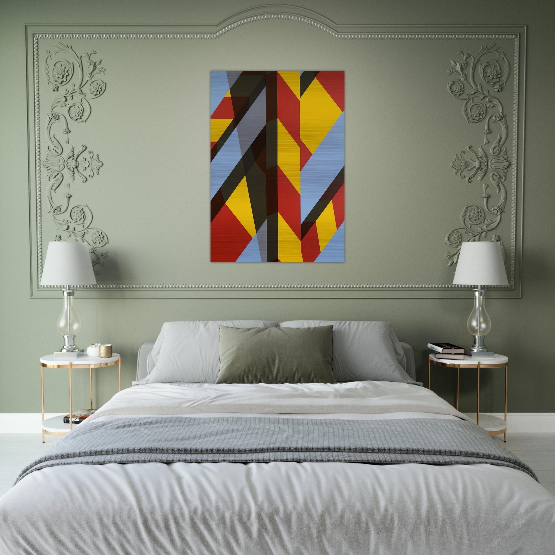 Landscape BB - 1974 - Allan D Arcangelo Brushed Aluminum Print - 70x100 cm / 28x40 inches | Allan D Arcangelo Aluminum Print | Allan D Arcangelo Prints