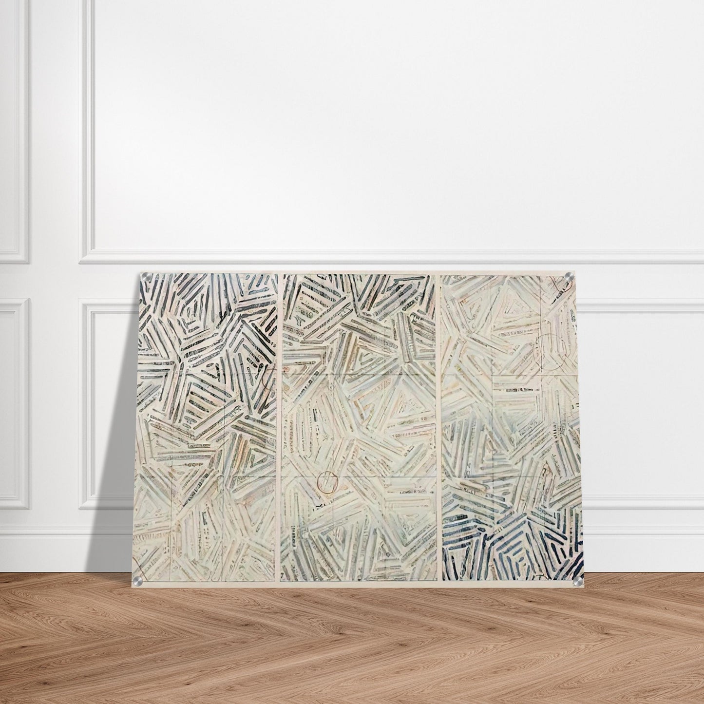 BETWEEN THE CLOCK AND THE BED 1989 - Jasper Johns Acrylic Print - 70x100 cm / 28x40″ inches