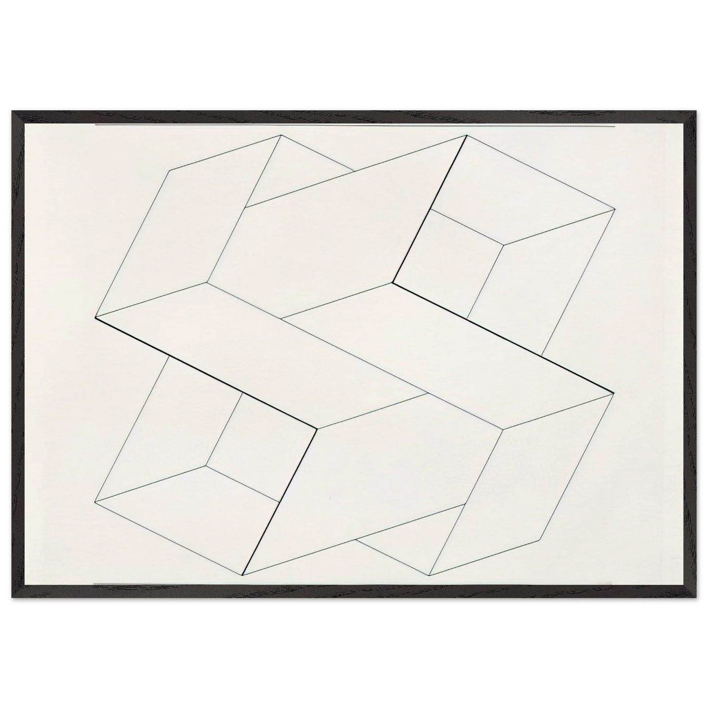 STRUCTURAL CONSTELLATION 1962 - Josef Albers 70x100 cm / 28x40 inches Framed Art Print – Black Wooden Frame