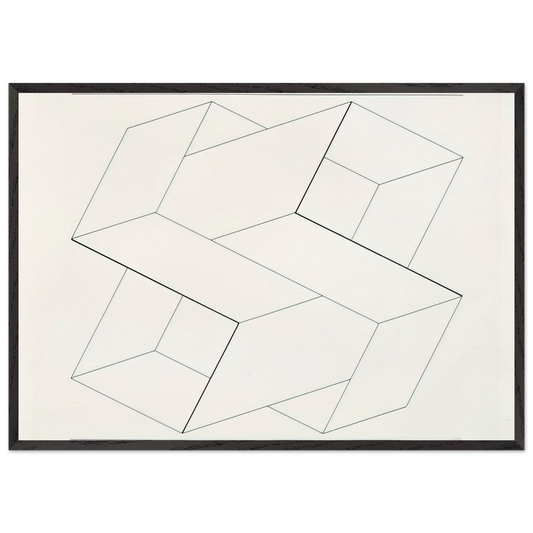 STRUCTURAL CONSTELLATION 1962 - Josef Albers 70x100 cm / 28x40 inches Framed Art Print – Black Wooden Frame
