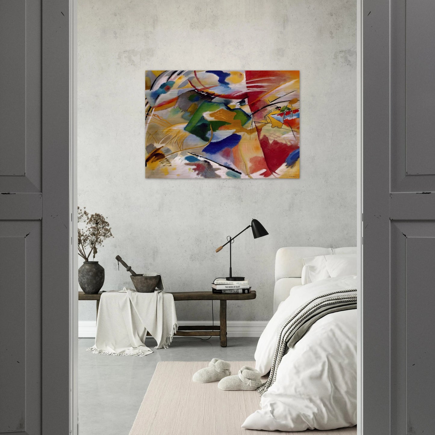 PAINTING WITH GREEN CENTER 1913 - Wassily Kandinsky Brushed Aluminum Print - 70x100 cm / 28x40 inches | Wassily Kandinsky Aluminum Print | Wassily Kandinsky Prints