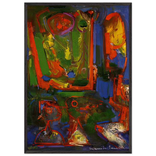 Asklepois - Hans Hofmann 70x100 cm / 28x40 inches Framed Art Print – Black Wooden Frame