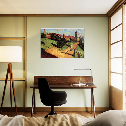 OLD TOWN II 1902 - Wassily Kandinsky Brushed Aluminum Print - 70x100 cm / 28x40 inches | Wassily Kandinsky Aluminum Print | Wassily Kandinsky Prints