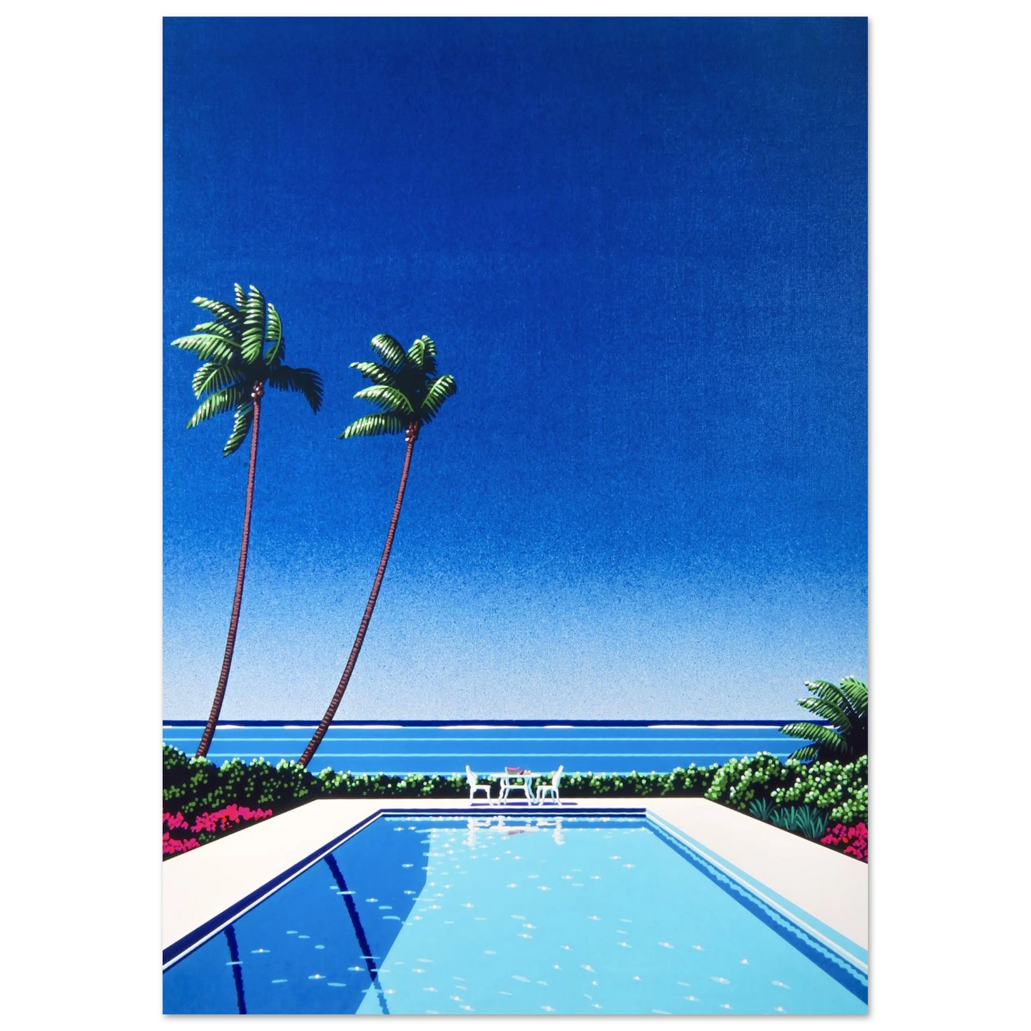 Hiroshi Nagai - Watermelon Pool Wall Art - 30x40 cm / 12x16 inches - Fine Art Poster - -