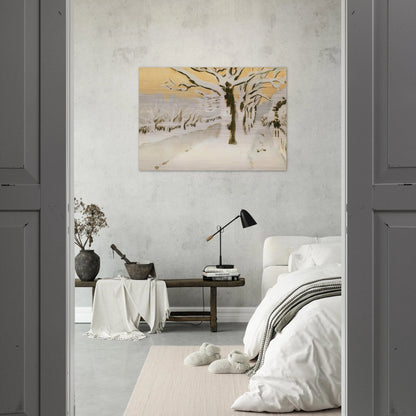 LATE AFTERNOON SNOW 1972 - Fairfield Porter Brushed Aluminum Print - 70x100 cm / 28x40 inches | Fairfield Porter Aluminum Print | Fairfield Porter Prints