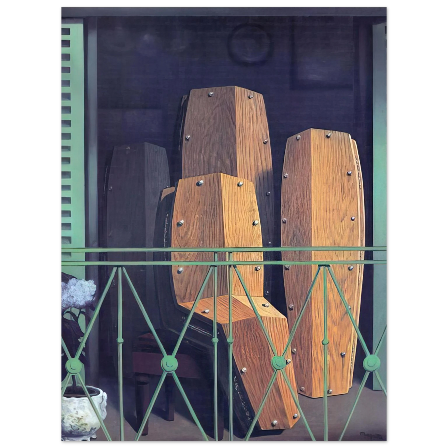 Rene Magritte - MANET S BALCONY 1950  75x100 cm / 30x40inches Fine Art Poster