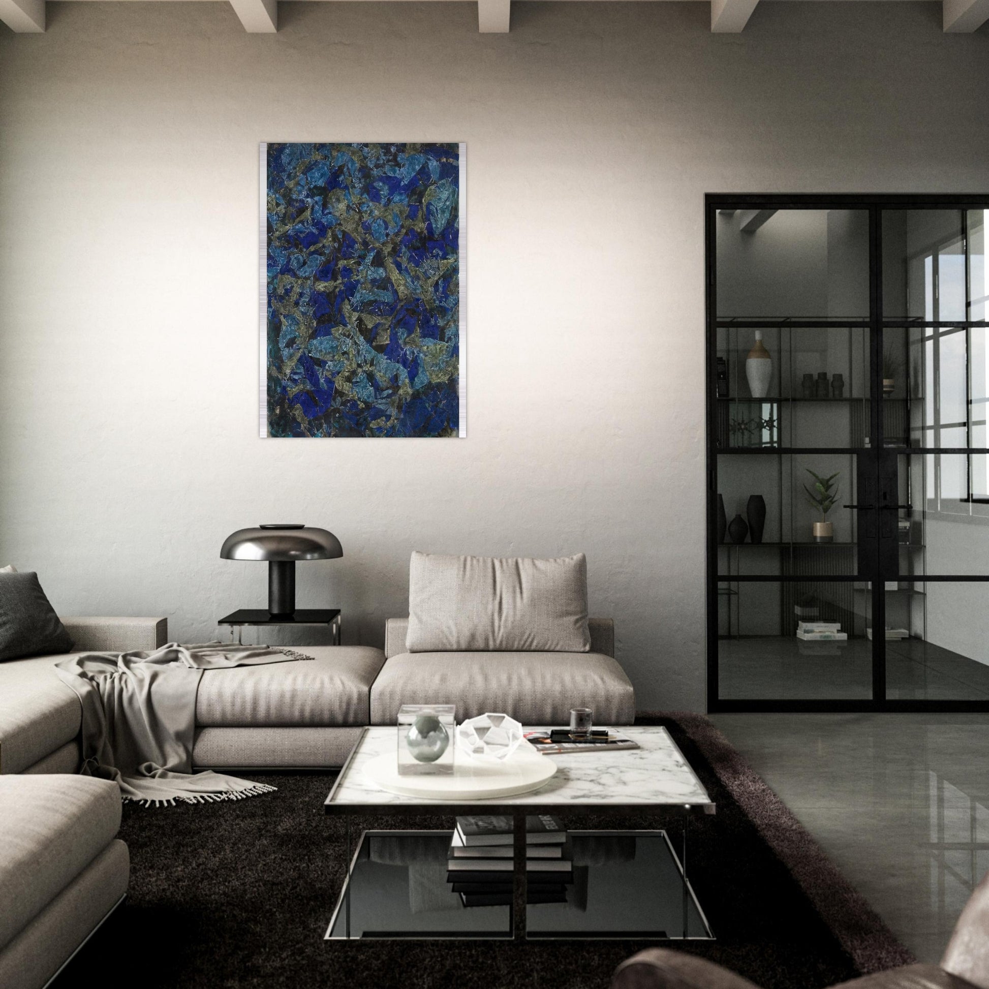 Peinture - 1963 - Simon Hantai Brushed Aluminum Print - 70x100 cm / 28x40 inches | Simon Hantai Aluminum Print | Simon Hantai Prints