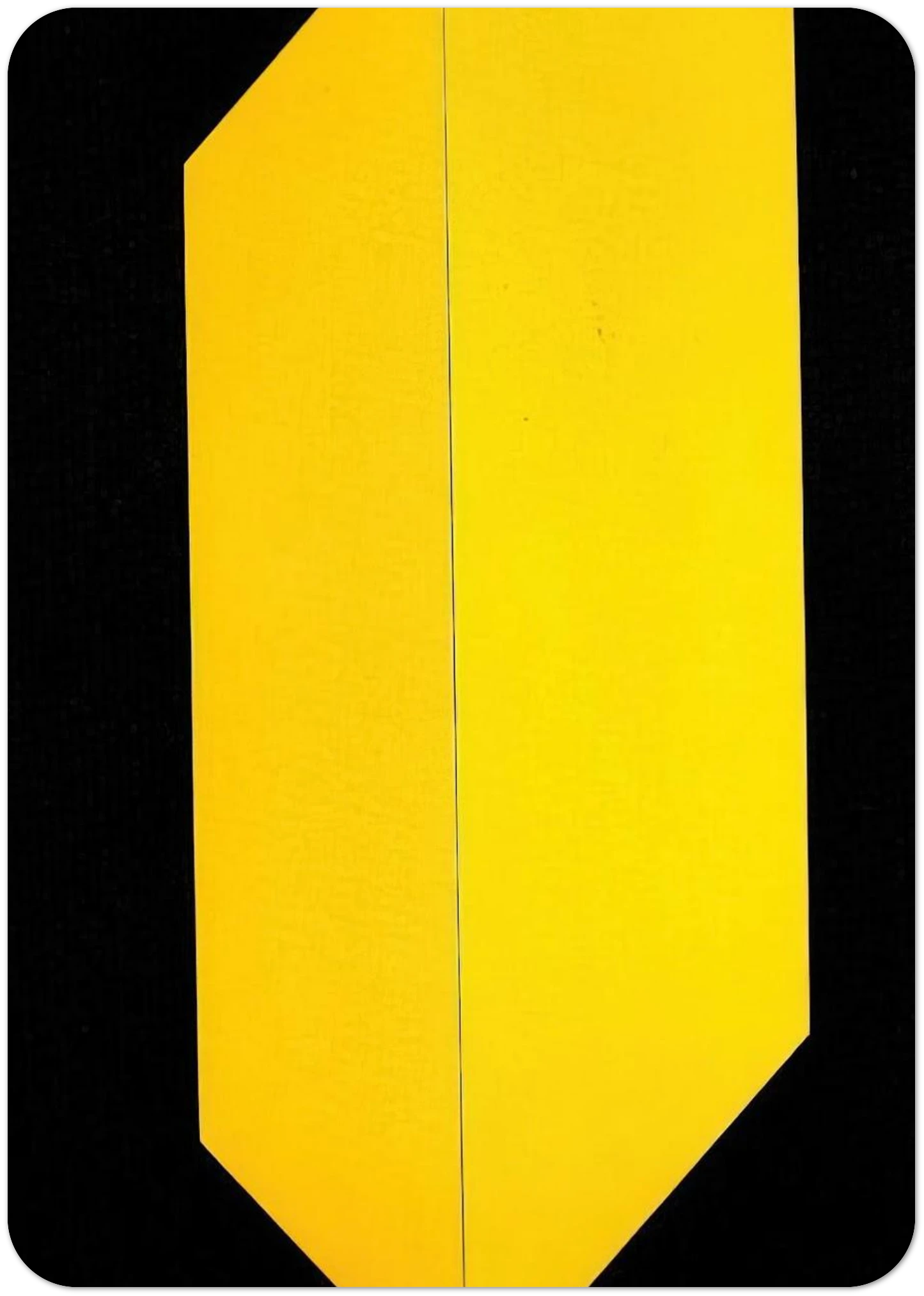 Black and Yellow - 2009 By Carmen Herrera Pack of 10 Post Cards | Carmen Herrera Post Cards | A6 (10.5 x 14.8 cm) - 4.1 x 5.8 inches