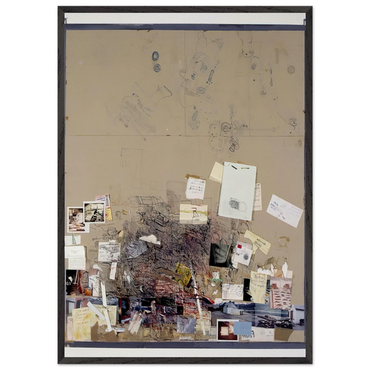 Tischmatte Buro Hegenheimerstrasse Base - 1994 - Dieter Roth 70x100 cm / 28x40 inches Framed Art Print – Black Wooden Frame