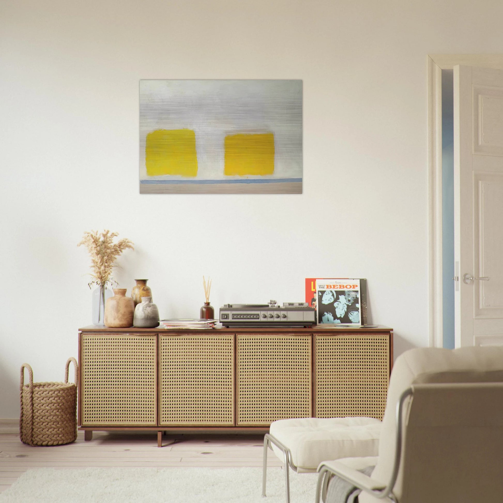 Twin Sun-Box - 1965 - Theodoros Stamos Brushed Aluminum Print - 70x100 cm / 28x40 inches | Theodoros Stamos Aluminum Print | Theodoros Stamos Prints