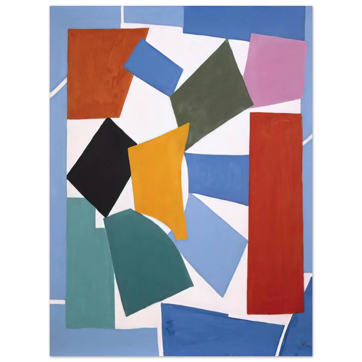 Alma Woodsey Thomas - WATUSI HARD EDGE 1963  75x100 cm / 30x40inches Fine Art Poster