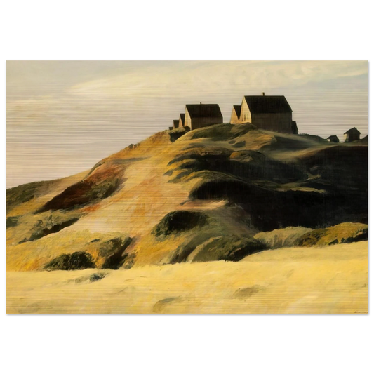 Corn Hill - Edward Hopper Brushed Aluminum Print - 70x100 cm / 28x40 inches | Edward Hopper Aluminum Print | Edward Hopper Prints