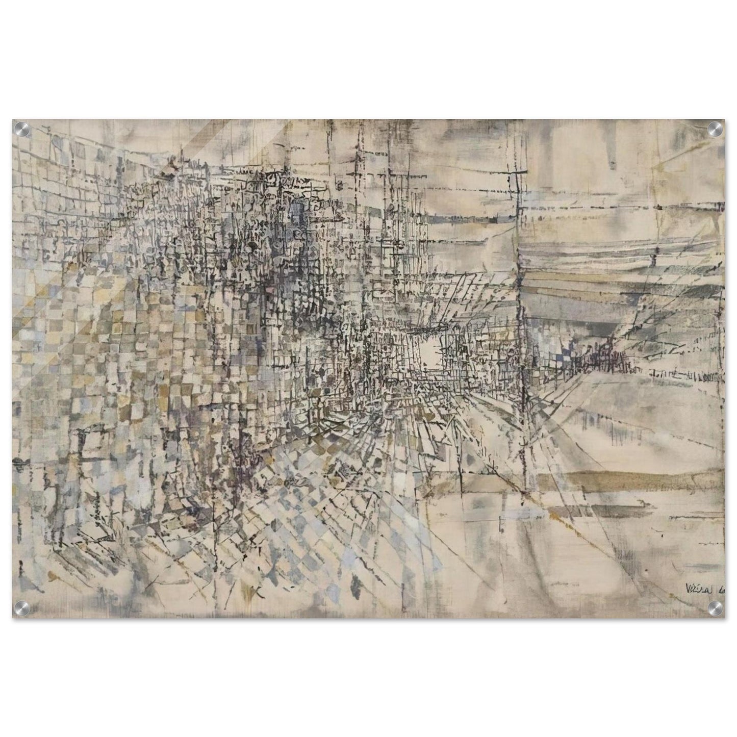 La Garde Des Anges - 1950 - Maria Helena Vieira da Silva Acrylic Print - 70x100 cm / 28x40″ inches