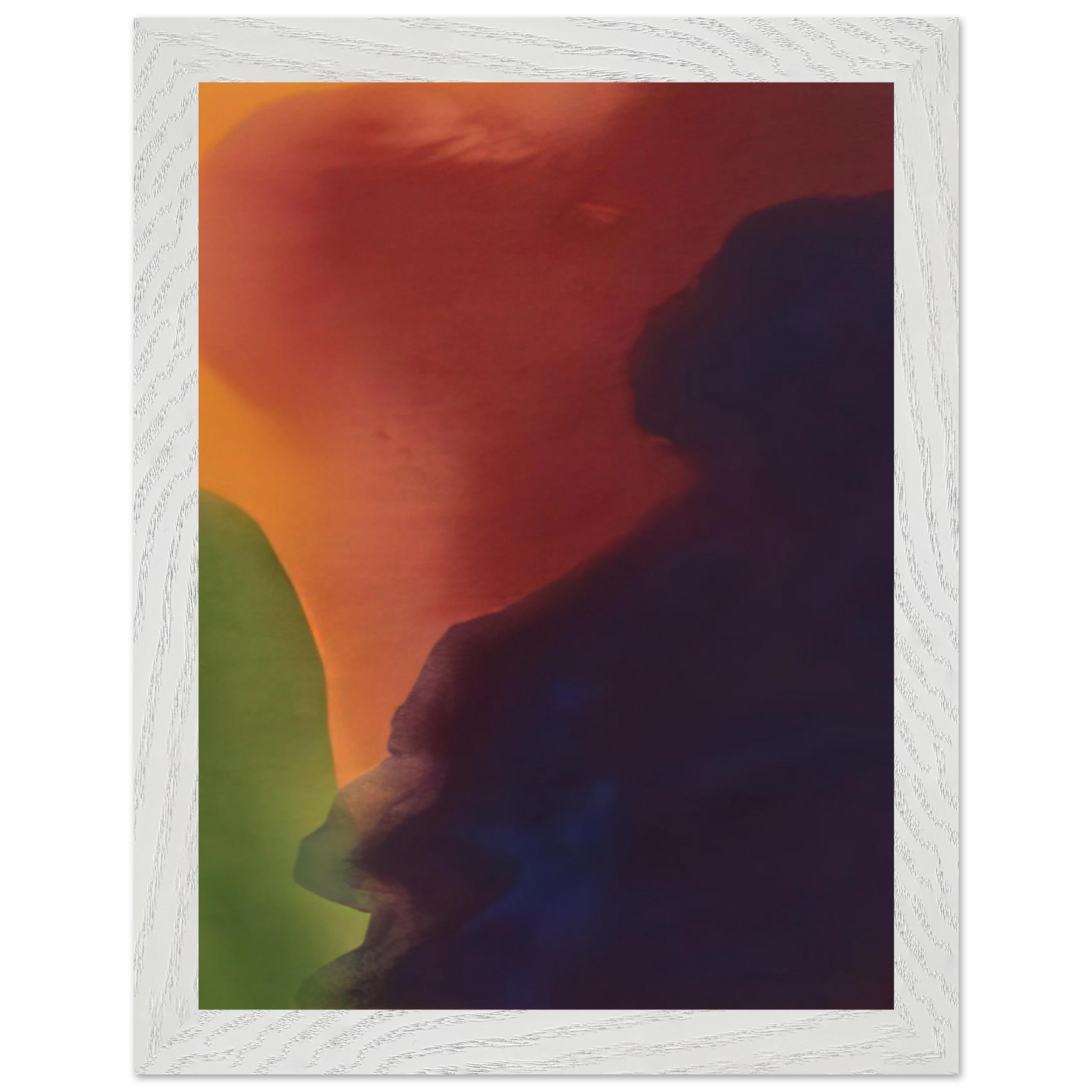 Helen Frankenthaler - Blue Atmosphere III - 1963 Wall art - A3 (29.7 x 42  cm) - Premium Wooden Framed Poster With Fine Art Paper-canvas - White frame