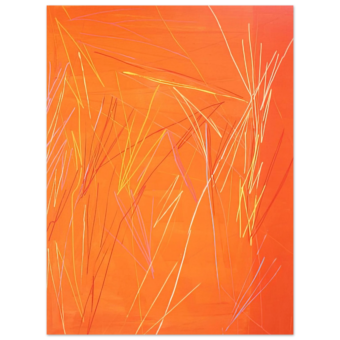 Ronnie Landfield - Fire Flute - 1974  75x100 cm / 30x40inches Fine Art Poster