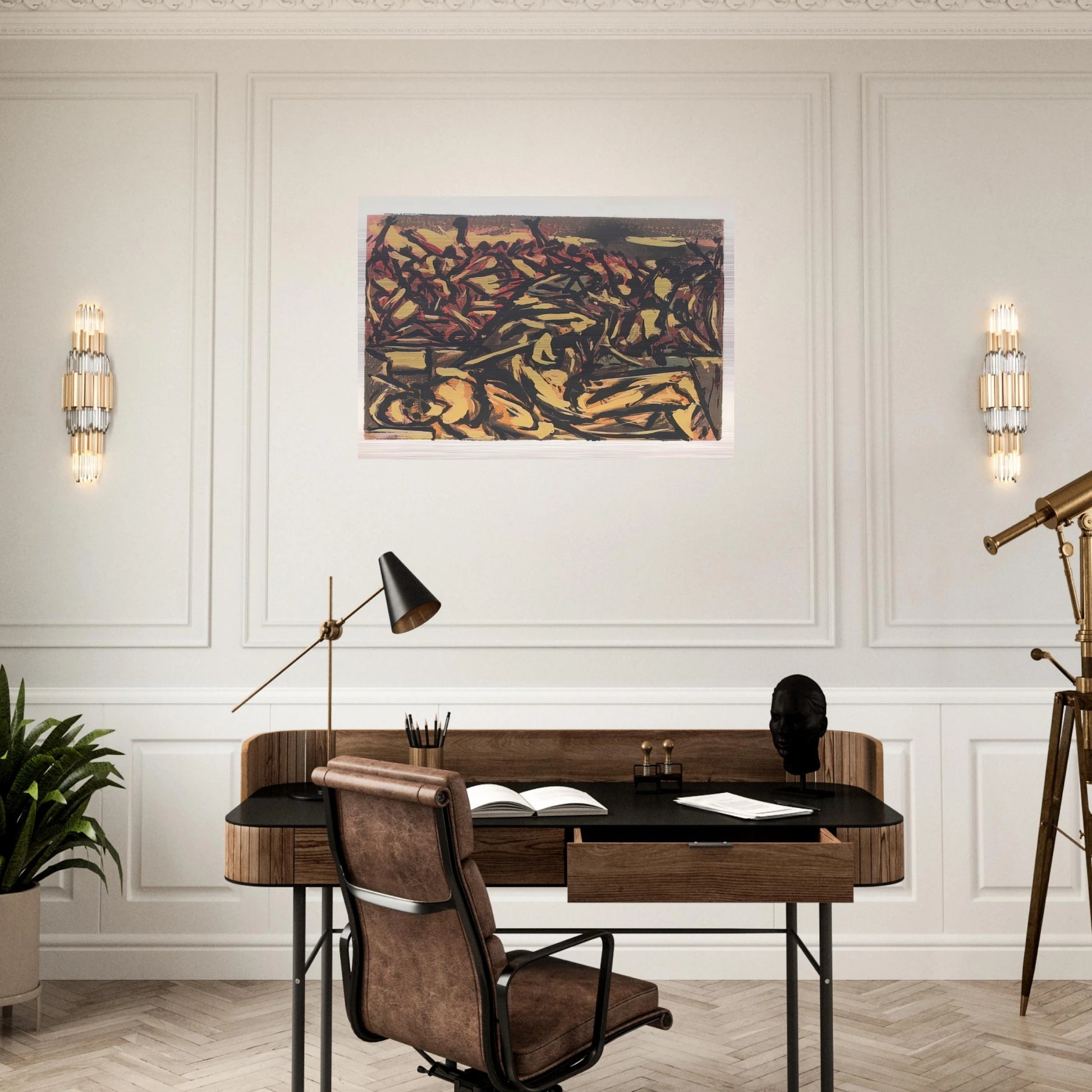 UNTITLED 1941 1 - Jackson Pollock Brushed Aluminum Print - 70x100 cm / 28x40 inches | Jackson Pollock Aluminum Print | Jackson Pollock Prints