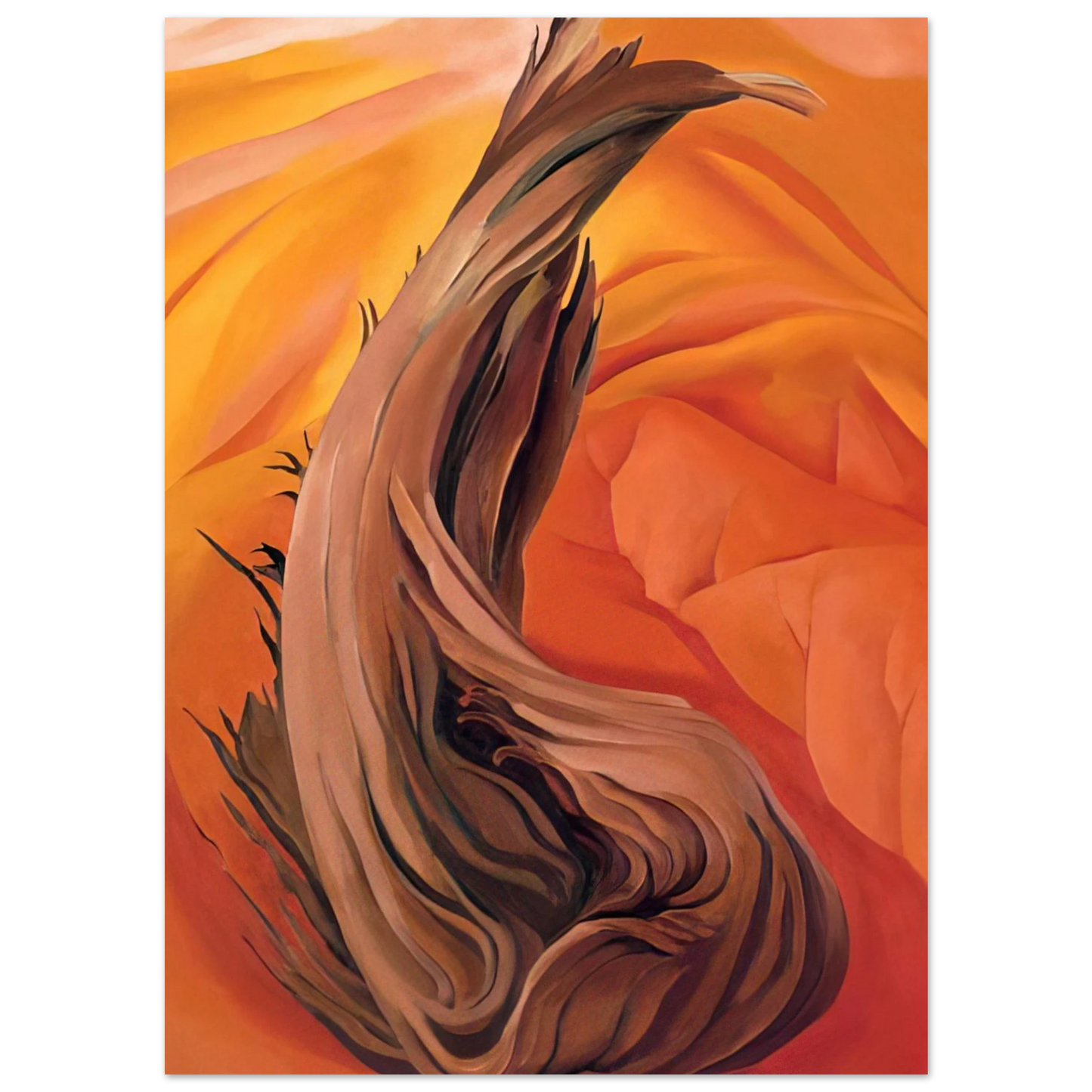Georgia O'Keeffe - Stump in Red Hills Fine Art Poster