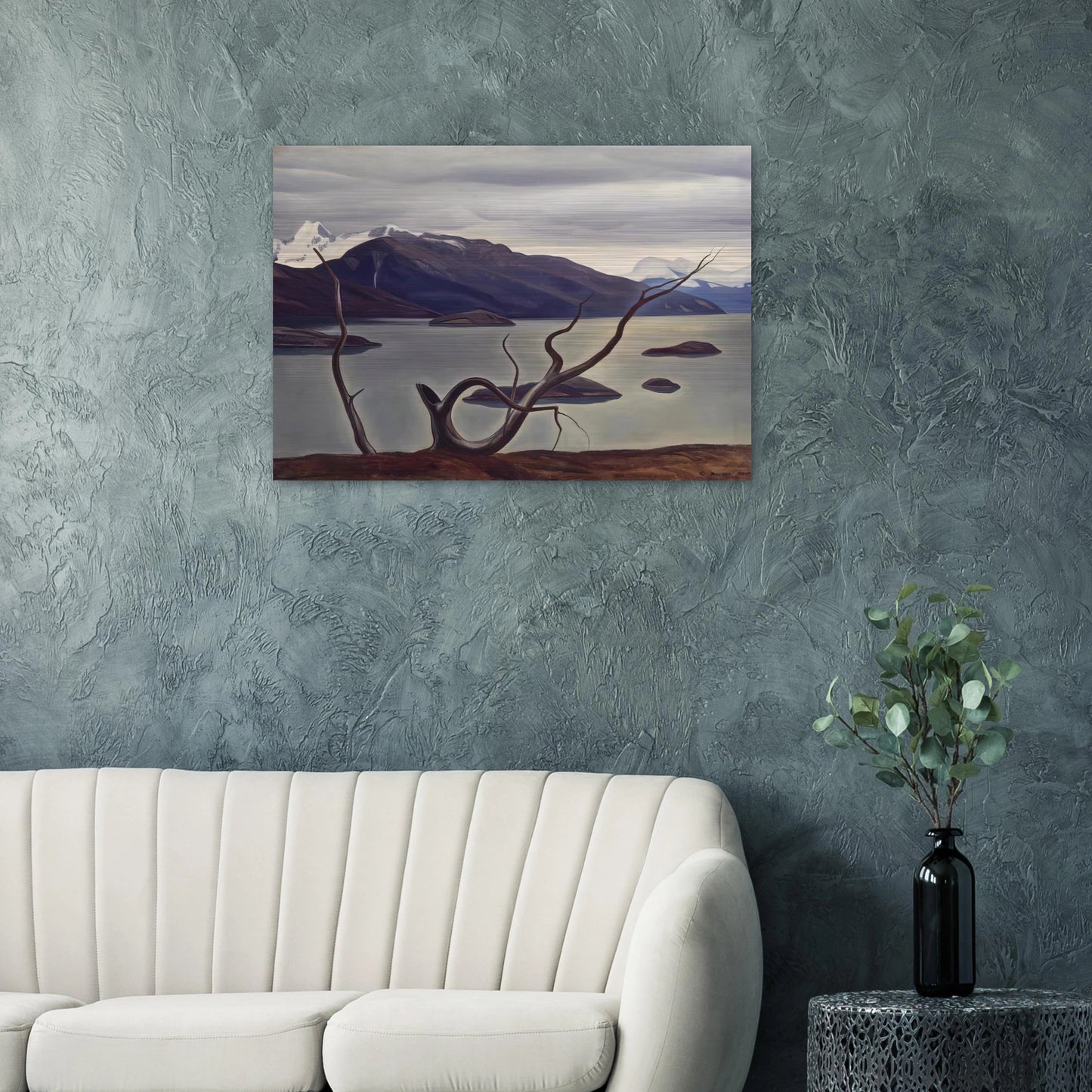 Admiralty Sound, Tierra Del Fuego - Rockwell Kent Brushed Aluminum Print - 70x100 cm / 28x40 inches | Rockwell Kent Aluminum Print | Rockwell Kent Prints