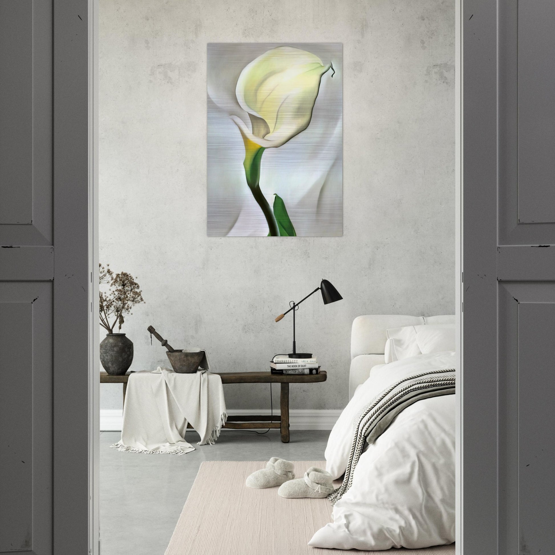 Calla Lily Turned Away - Georgia O'Keeffe Brushed Aluminum Print - 70x100 cm / 28x40 inches | Georgia O'Keeffe Aluminum Print | Georgia O'Keeffe Prints