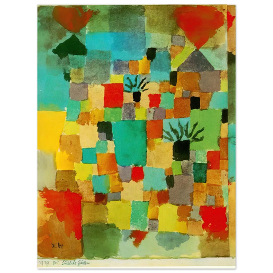 Paul Klee - SOUTHERN TUNISIAN GARDENS 1919  75x100 cm / 30x40inches Fine Art Poster