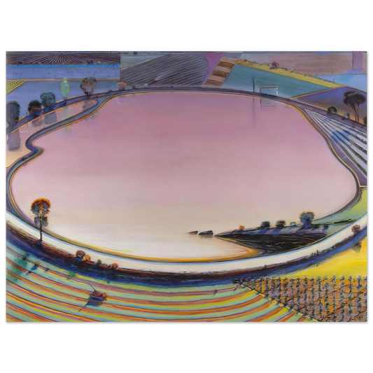 Wayne Thiebaud - Reservoir - 1999 Wall Art - 21x29.7 cm / 8x12" - Fine Art Poster-canvas - -
