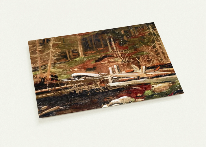 OLD LUMBER DAM ALGONQUIN PARK 1912 By Tom Thomson Pack of 10 Post Cards | Tom Thomson Post Cards | A6 (10.5 x 14.8 cm) - 4.1 x 5.8 inches
