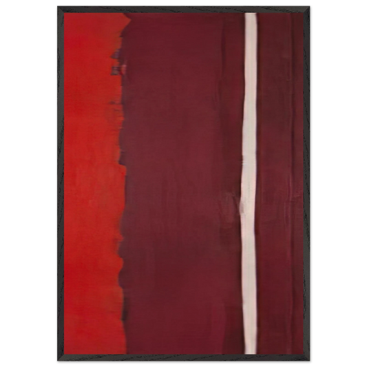 Untitled I - Barnett Newman 70x100 cm / 28x40 inches Framed Art Print – Black Wooden Frame