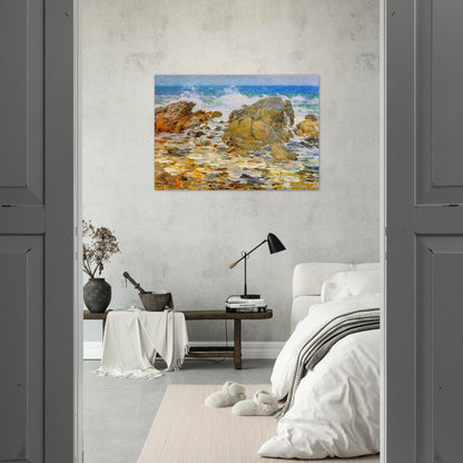 Surf, Appledore - Childe Hassam Brushed Aluminum Print - 70x100 cm / 28x40 inches | Childe Hassam Aluminum Print | Childe Hassam Prints